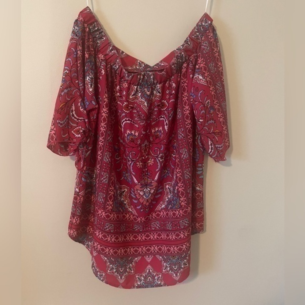 NWT Verse Pink Feminine Cottagecore Floral Off the Shoulder Gorgeous Top Size M